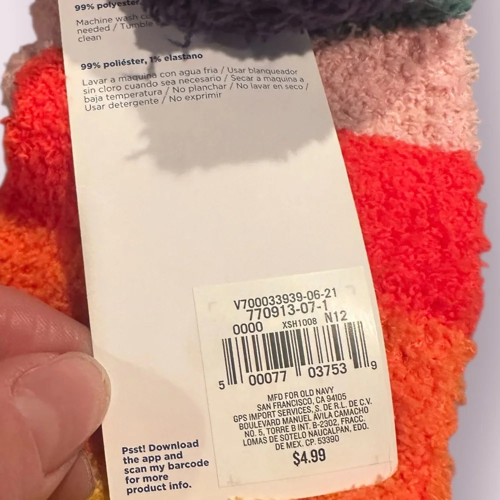 Old Navy Colorful Striped Socks Rainbow Kids Unisex One Size